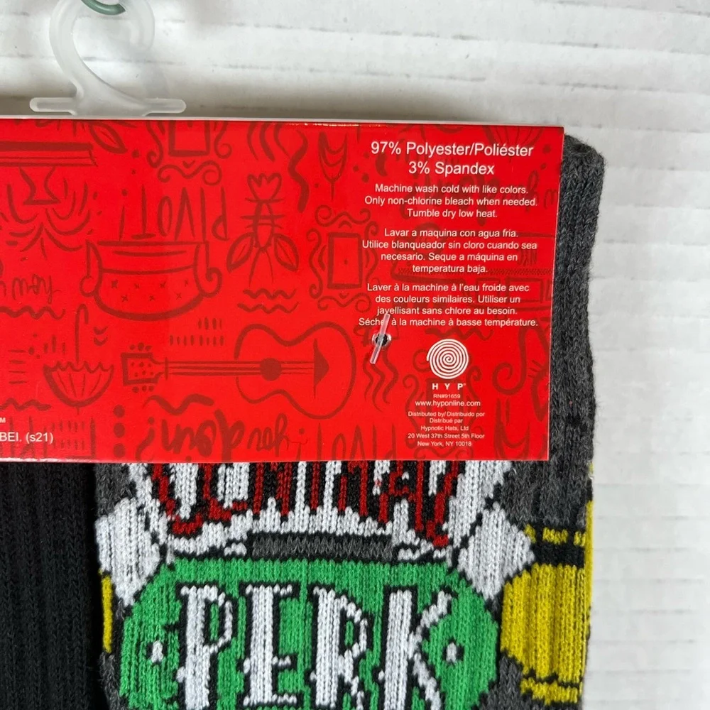 FRIENDS Socks 2 Pair TV Show Central Perk Logo Licensed